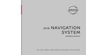 2018 Nissan Z COUPE 08IT Navigation Manual
